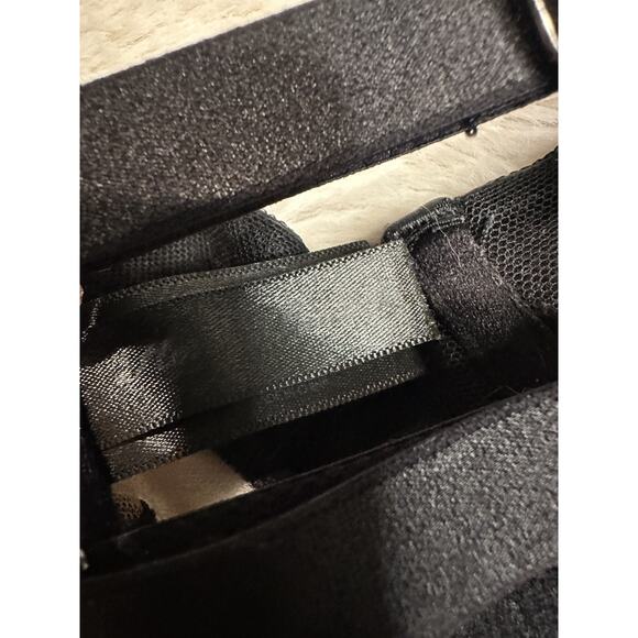 Honey Birdette CASSANDRA🖤 Black Faux Leather Bra 32G - Picture 3 of 4